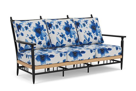 Lloyd Flanders - Low Country Sofa In Natural Finish With Watercolor Blossom Capri Fabric - 77055067672 view 1