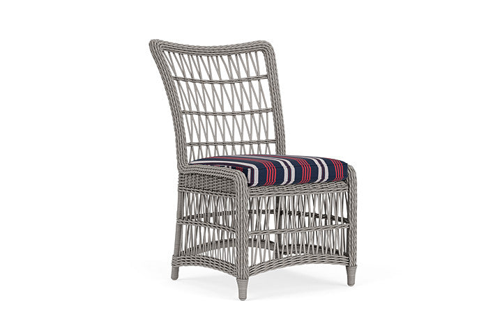 Lloyd Flanders - Mackinac Armless Dining Chair In Putty Finish With Berkely Hall Navy Fabric - 2730070592063 view 1
