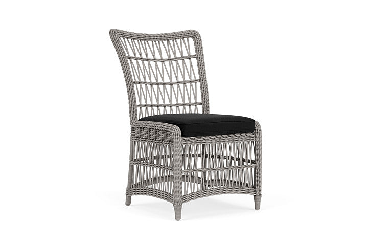 Lloyd Flanders - Mackinac Armless Dining Chair In Putty Finish With Canvas Black Fabric - 273007059157 view 1