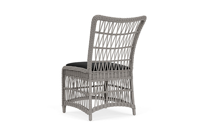 Lloyd Flanders - Mackinac Armless Dining Chair In Putty Finish With Canvas Black Fabric - 273007059157 view 2