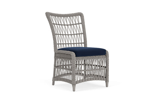 Lloyd Flanders - Mackinac Armless Dining Chair In Putty Finish With Decorline Navy Fabric - 2730070592019 view 1