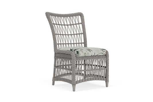 Lloyd Flanders - Mackinac Armless Dining Chair In Putty Finish With Delicate Botanical Sage Fabric - 2730070592075 view 1