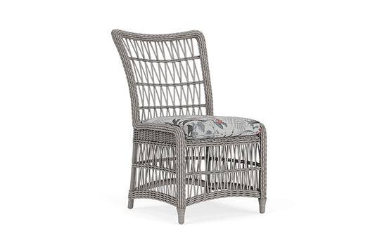 Lloyd Flanders - Mackinac Armless Dining Chair In Putty Finish With Delicate Botanical Slate Fabric - 2730070592076 view 1