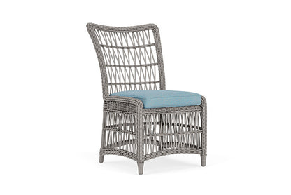 Lloyd Flanders - Mackinac Armless Dining Chair In Putty Finish With Leeds Light Blue Fabric - 2730070592058 view 1