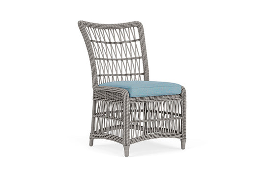 Lloyd Flanders - Mackinac Armless Dining Chair In Putty Finish With Leeds Light Blue Fabric - 2730070592058 view 1