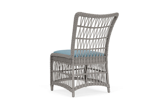 Lloyd Flanders - Mackinac Armless Dining Chair In Putty Finish With Leeds Light Blue Fabric - 2730070592058 view 2
