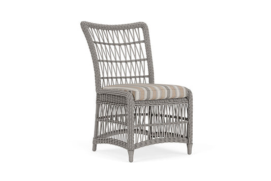 Lloyd Flanders - Mackinac Armless Dining Chair In Putty Finish With Purveyor Pewter Fabric - 273007059146 view 1