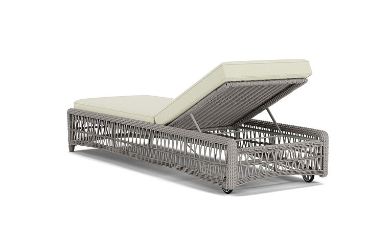 Lloyd Flanders - Mackinac Chaise In Putty Finish With Bamboo Bay Meadow Fabric - 2730200592060 view 2