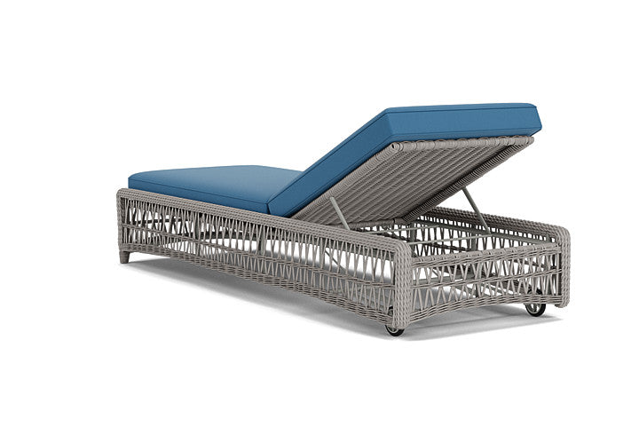 Lloyd Flanders - Mackinac Chaise In Putty Finish With Bamboo Bay Sky Fabric - 2730200592007 view 2