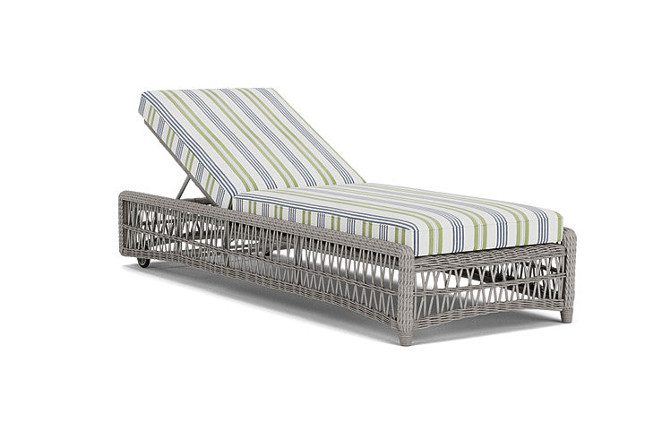 Lloyd Flanders - Mackinac Chaise In Putty Finish With Berkely Hall Green Fabric - 2730200592062 view 1
