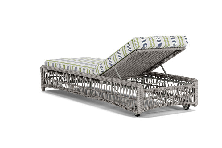 Lloyd Flanders - Mackinac Chaise In Putty Finish With Berkely Hall Green Fabric - 2730200592062 view 2