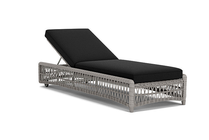 Lloyd Flanders - Mackinac Chaise In Putty Finish With Canvas Black Fabric - 273020059157 view 1