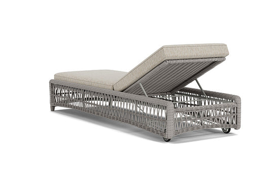 Lloyd Flanders - Mackinac Chaise In Putty Finish With Charlotte Sparrow Fabric - 273020059183 view 2