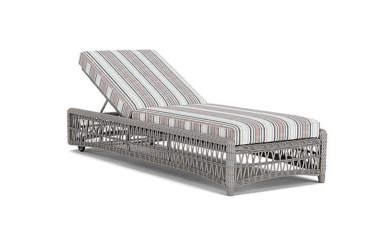Lloyd Flanders - Mackinac Chaise In Putty Finish With Deering Cadet Fabric - 2730200592047 view 1