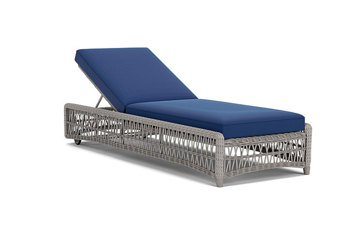 Lloyd Flanders - Mackinac Chaise In Putty Finish With Flagship Lapis Fabric - 2730200591813 view 1