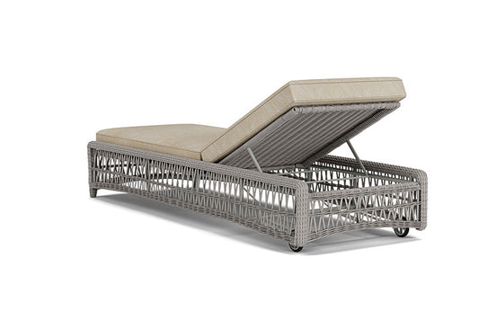 Lloyd Flanders - Mackinac Chaise In Putty Finish With Laurel Ecru Fabric - 2730200592057 view 2