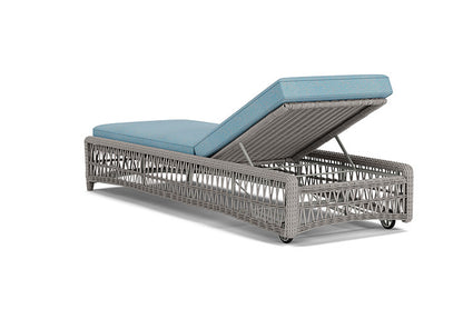 Lloyd Flanders - Mackinac Chaise In Putty Finish With Leeds Light Blue Fabric - 2730200592058 view 2