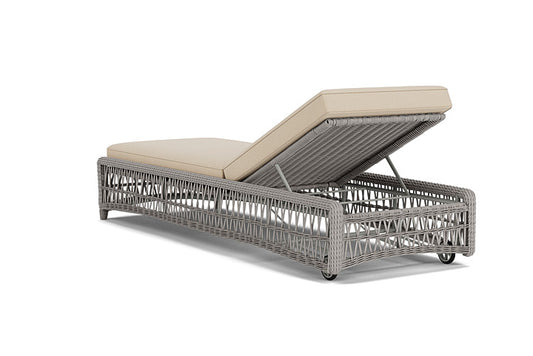 Lloyd Flanders - Mackinac Chaise In Putty Finish With Raindrop Almond Fabric - 2730200592055 view 2