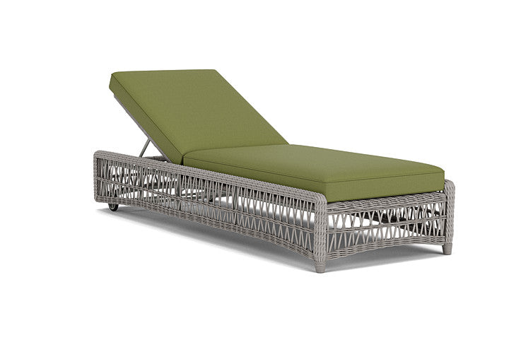 Lloyd Flanders - Mackinac Chaise In Putty Finish With Reflections Grass Fabric - 2730200592051 view 1