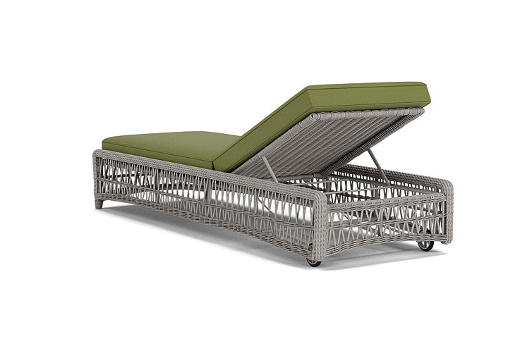 Lloyd Flanders - Mackinac Chaise In Putty Finish With Reflections Grass Fabric - 2730200592051 view 2