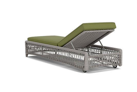Lloyd Flanders - Mackinac Chaise In Putty Finish With Reflections Grass Fabric - 2730200592051 view 2