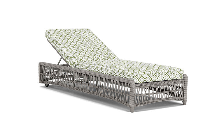 Lloyd Flanders - Mackinac Chaise In Putty Finish With Savannah Green Fabric - 2730200592064 view 1