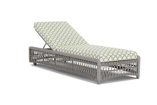 Lloyd Flanders - Mackinac Chaise In Putty Finish With Savannah Green Fabric - 2730200592064 view 1