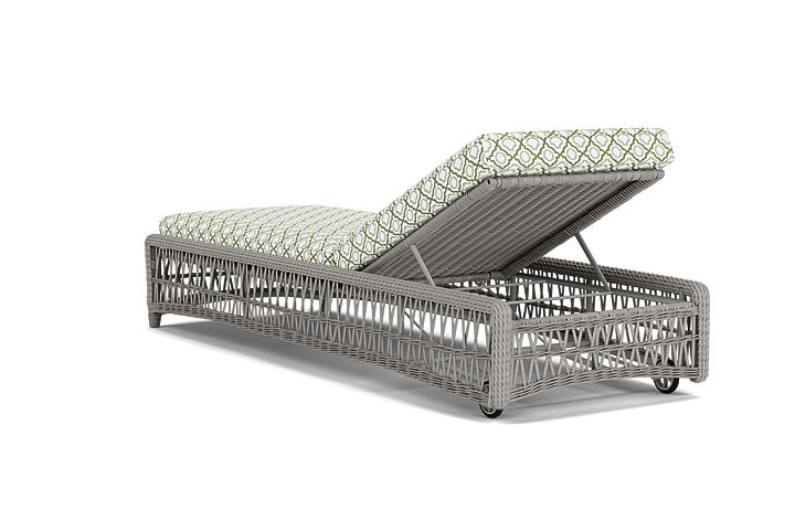 Lloyd Flanders - Mackinac Chaise In Putty Finish With Savannah Green Fabric - 2730200592064 view 2