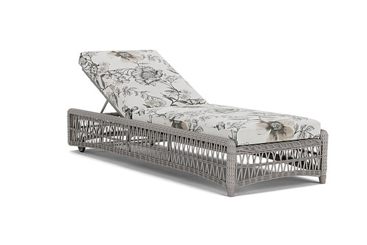 Lloyd Flanders - Mackinac Chaise In Putty Finish With Serena Floral Dove Fabric - 2730200592077 view 1