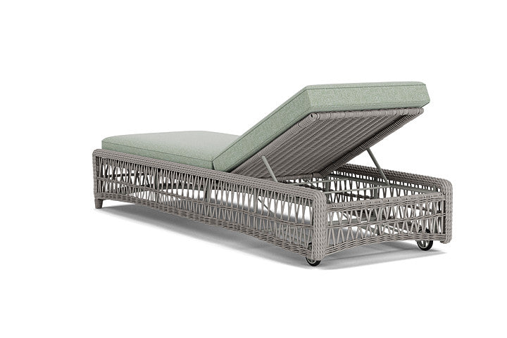 Lloyd Flanders - Mackinac Chaise In Putty Finish With Serene Spa Fabric - 2730200592031 view 2