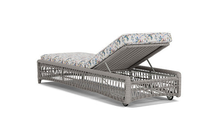 Lloyd Flanders - Mackinac Chaise In Putty Finish With Whimsical Bird Song Fabric - 2730200592080 view 2