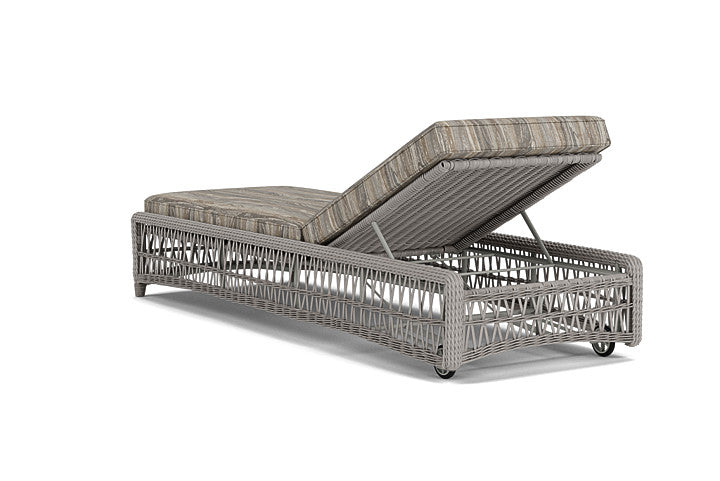 Lloyd Flanders - Mackinac Chaise In Putty Finish With Woodgrain Ash Fabric - 273020059723 view 2