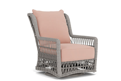 Lloyd Flanders - Mackinac High Back Swivel Glider Lounge Chair In Putty Finish With Azulu Clay Fabric - 2730900592033 view 1