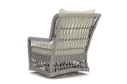 Lloyd Flanders - Mackinac High Back Swivel Glider Lounge Chair In Putty Finish With Bamboo Bay Meadow Fabric - 2730900592060 view 2
