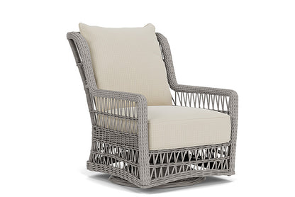 Lloyd Flanders - Mackinac High Back Swivel Glider Lounge Chair In Putty Finish With Beach Natural Fabric - 2730900592005 view 1