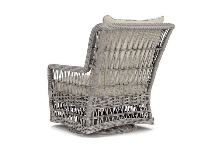 Lloyd Flanders - Mackinac High Back Swivel Glider Lounge Chair In Putty Finish With Beach Natural Fabric - 2730900592005 view 2