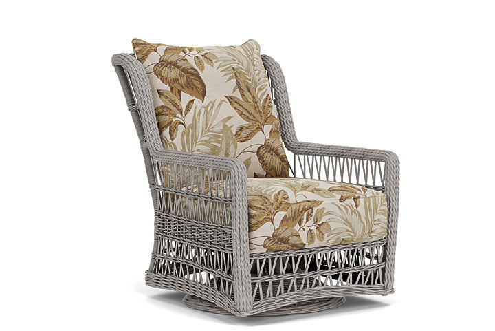 Lloyd Flanders - Mackinac High Back Swivel Glider Lounge Chair In Putty Finish With Botanic Willow Fabric - 273090059164 view 1