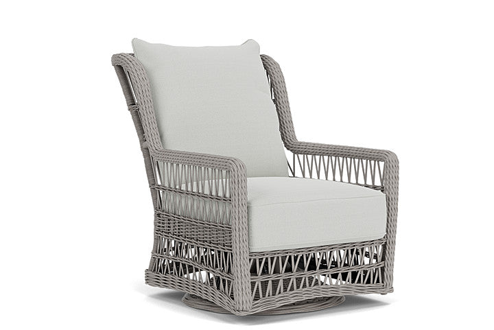 Lloyd Flanders - Mackinac High Back Swivel Glider Lounge Chair In Putty Finish With Bright Side Fog Fabric - 2730900592012 view 1