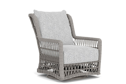 Lloyd Flanders - Mackinac High Back Swivel Glider Lounge Chair In Putty Finish With Burson Domino Fabric - 2730900592035 view 1