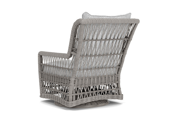 Lloyd Flanders - Mackinac High Back Swivel Glider Lounge Chair In Putty Finish With Burson Domino Fabric - 2730900592035 view 2