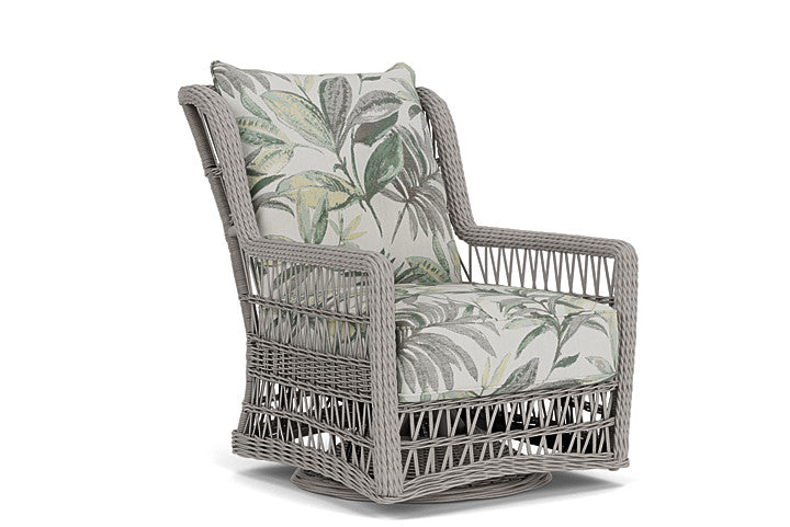 Lloyd Flanders - Mackinac High Back Swivel Glider Lounge Chair In Putty Finish With Calidora Mist Fabric - 273090059094 view 1