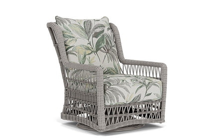 Lloyd Flanders - Mackinac High Back Swivel Glider Lounge Chair In Putty Finish With Calidora Mist Fabric - 273090059094 view 1