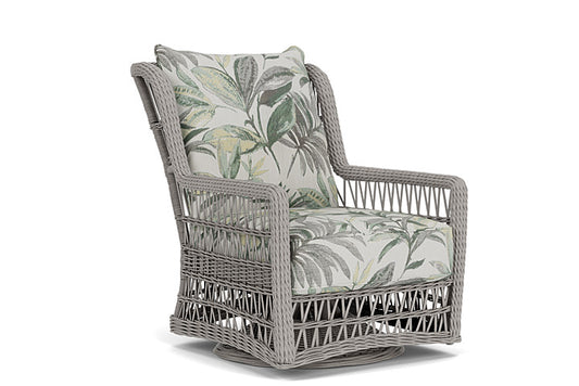 Lloyd Flanders - Mackinac High Back Swivel Glider Lounge Chair In Putty Finish With Calidora Mist Fabric - 273090059094 view 1