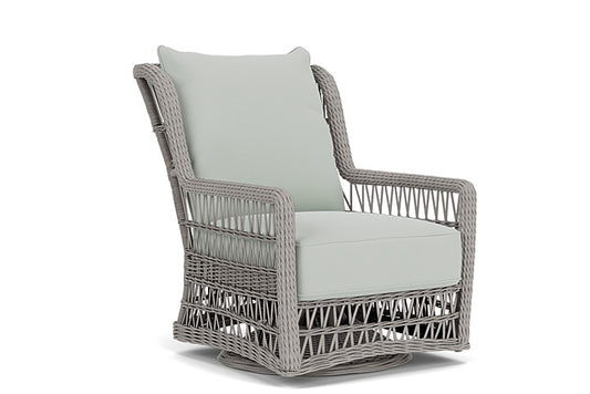 Lloyd Flanders - Mackinac High Back Swivel Glider Lounge Chair In Putty Finish With Callen Celadon Fabric - 2730900592024 view 1