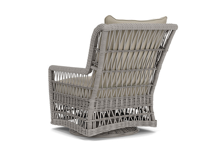 Lloyd Flanders - Mackinac High Back Swivel Glider Lounge Chair In Putty Finish With Callen Driftwood Fabric - 2730900592023 view 2