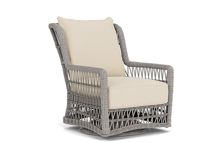 Lloyd Flanders - Mackinac High Back Swivel Glider Lounge Chair In Putty Finish With Callen Pearl Fabric - 2730900592021 view 1