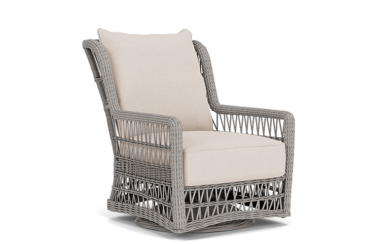 Lloyd Flanders - Mackinac High Back Swivel Glider Lounge Chair In Putty Finish With Canvas Birds Eye Fabric - 273090059937 view 1