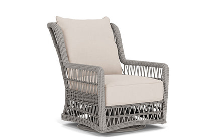 Lloyd Flanders - Mackinac High Back Swivel Glider Lounge Chair In Putty Finish With Canvas Birds Eye Fabric - 273090059937 view 1