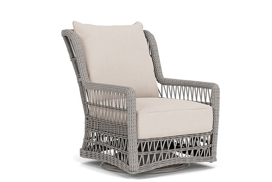 Lloyd Flanders - Mackinac High Back Swivel Glider Lounge Chair In Putty Finish With Canvas Birds Eye Fabric - 273090059937 view 1