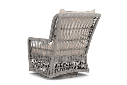 Lloyd Flanders - Mackinac High Back Swivel Glider Lounge Chair In Putty Finish With Canvas Birds Eye Fabric - 273090059937 view 2